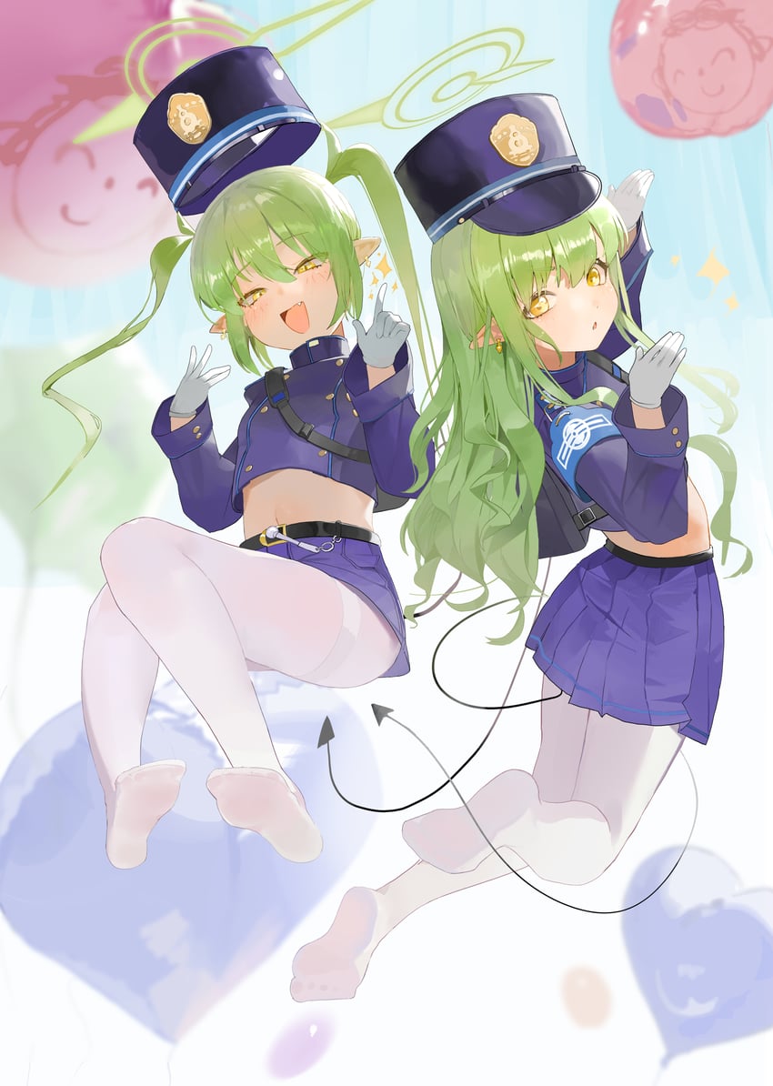 sensei, doodle sensei, hikari, and nozomi (blue archive) drawn by fish_(red_star_child)