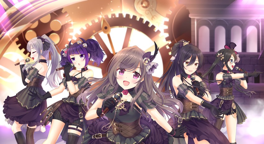 shirase sakuya, tsukioka kogane, tanaka mamimi, yukoku kiriko, and mitsumine yuika (idolmaster and 1 more) drawn by rocky0206