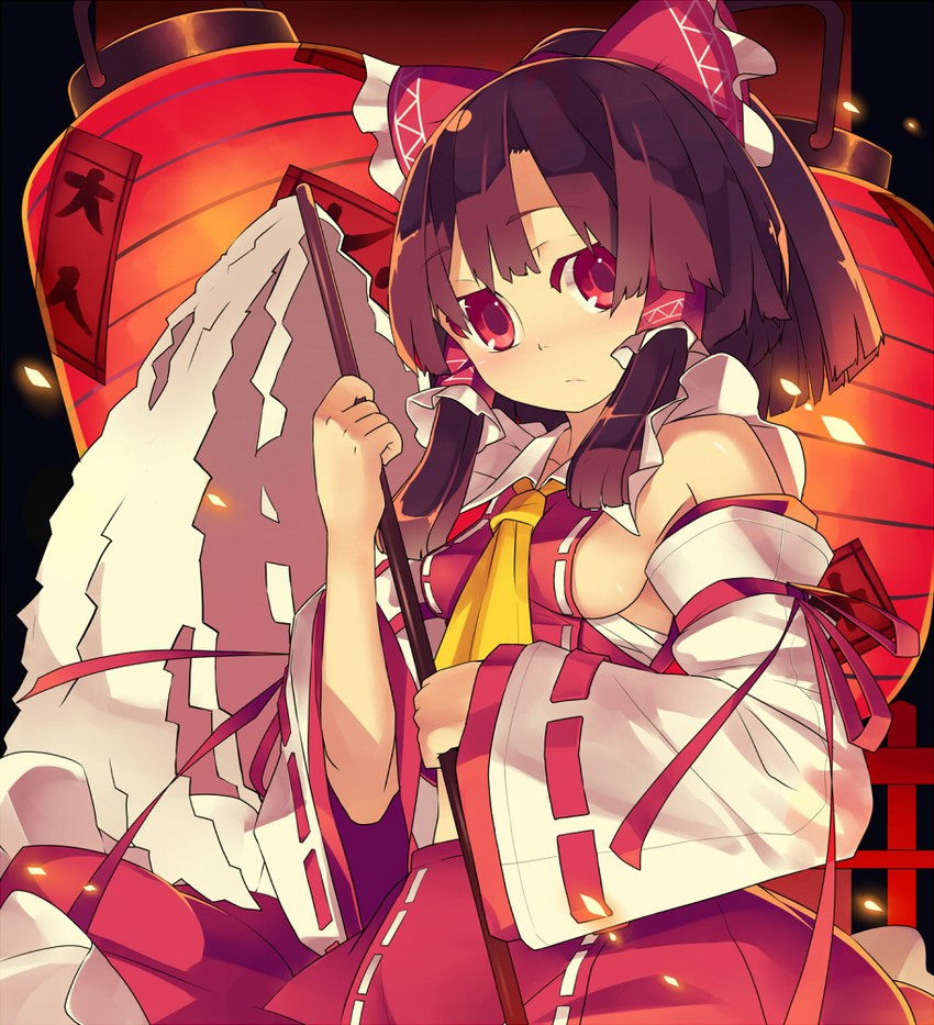 hakurei reimu (touhou) drawn by mikan_(bananoha)