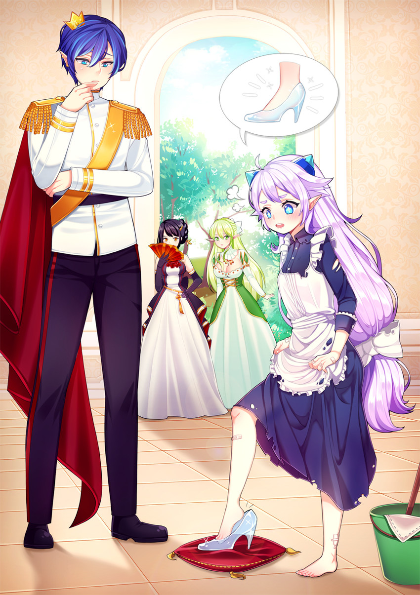 ara haan, rena erindel, luciela r. sourcream, cinderella, grand archer, and 2 more (elsword and 1 more) drawn by jiji_(wldms9313)