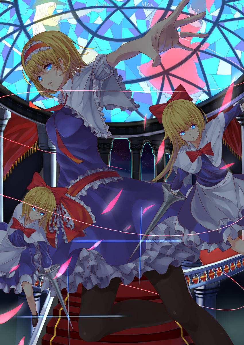 alice margatroid, shanghai doll, and hourai doll (touhou) drawn by akira_(mr_akira)