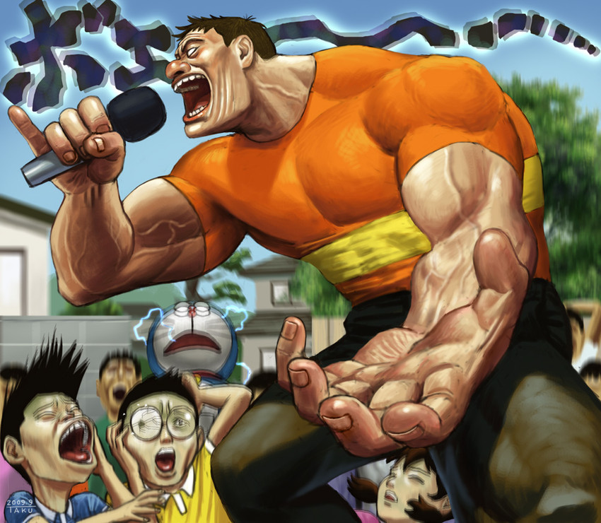 doraemon, nobi nobita, minamoto shizuka, gouda takeshi, and honekawa suneo (doraemon) drawn by matataku