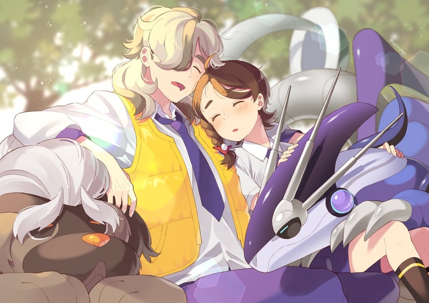 juliana, arven, miraidon, and mabosstiff (pokemon and 1 more) drawn by uppi
