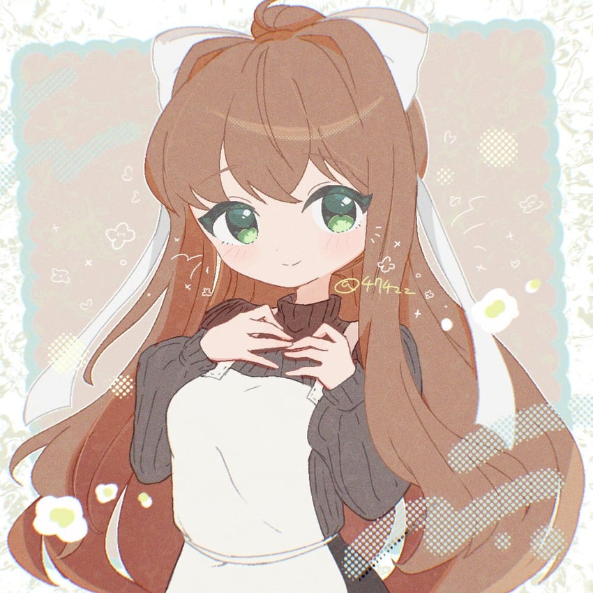 monika (doki doki literature club) drawn by anzen_robo_(474zz)