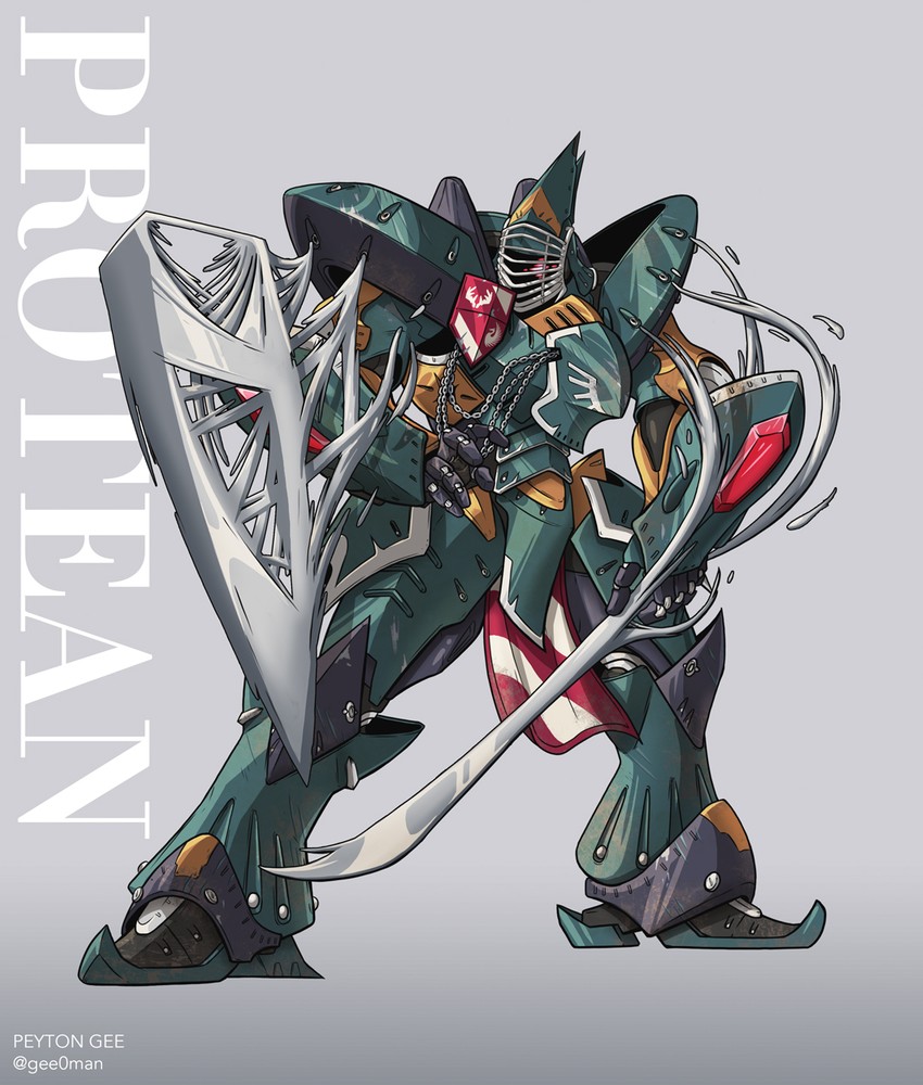 protean (armour astir: advent) drawn by peyton_gee