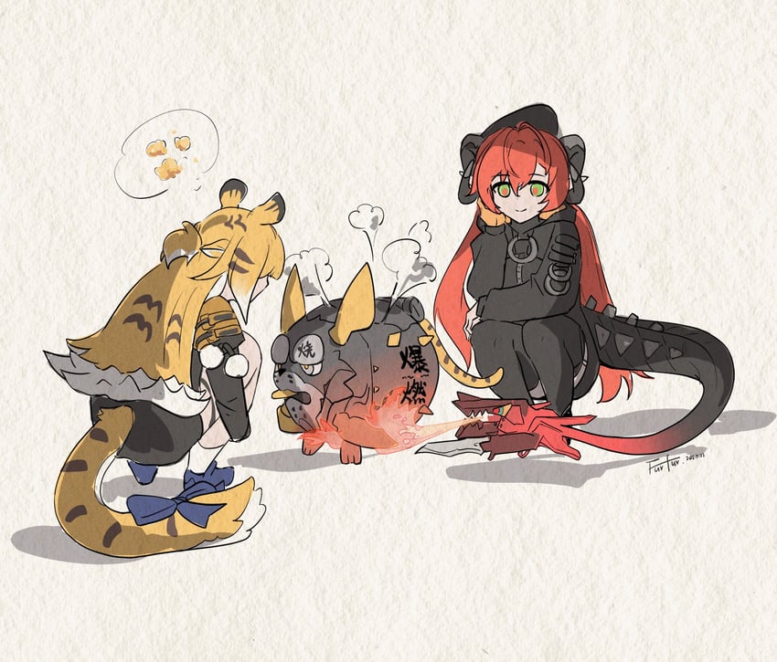 ju fufu, orpheus, hu wei, and magus (zenless zone zero) drawn by furfur_(tuanzimiao)