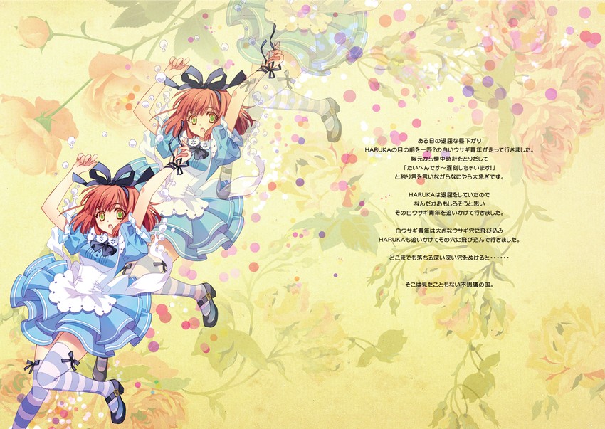 alice and nanami haruka (alice's adventures in wonderland and 1 more) drawn by carnelian