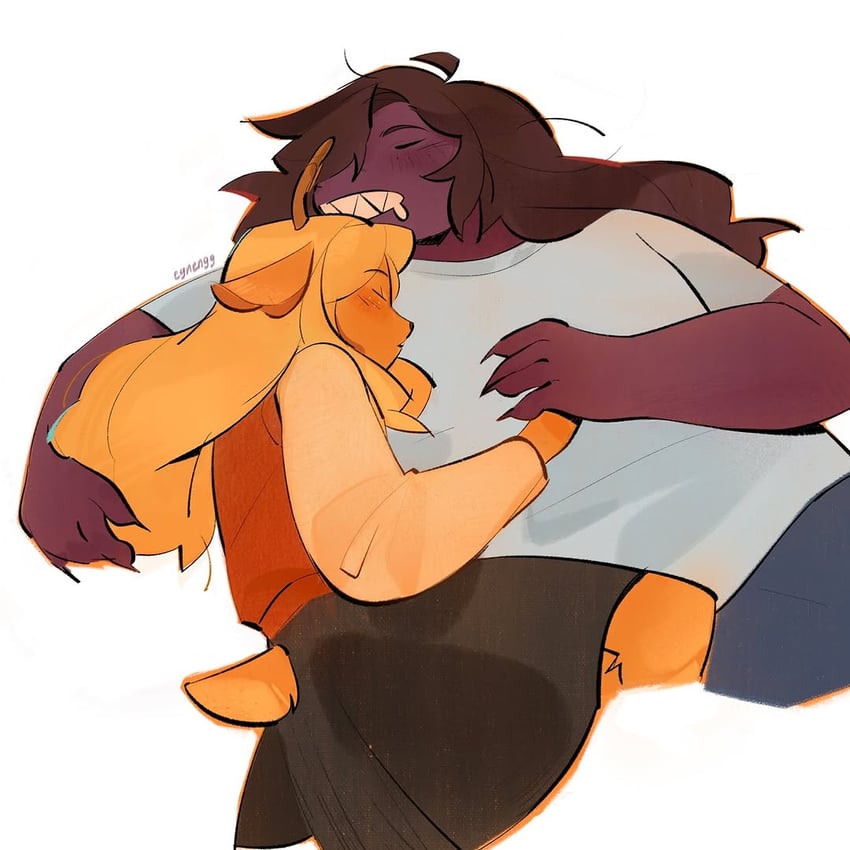 susie and noelle holiday (deltarune) drawn by egnengg