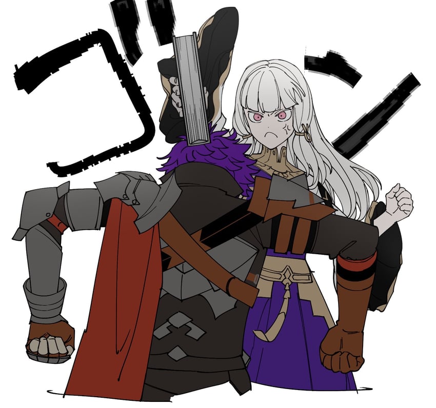 lysithea von ordelia and male shez (fire emblem and 2 more) drawn by shishima_eichi