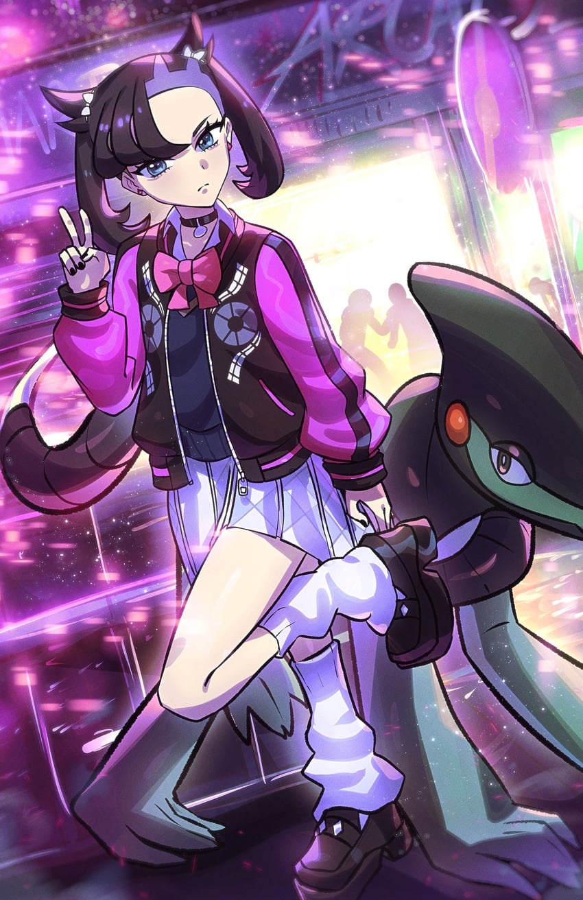marnie and cyclizar (pokemon and 1 more) drawn by ryairyai