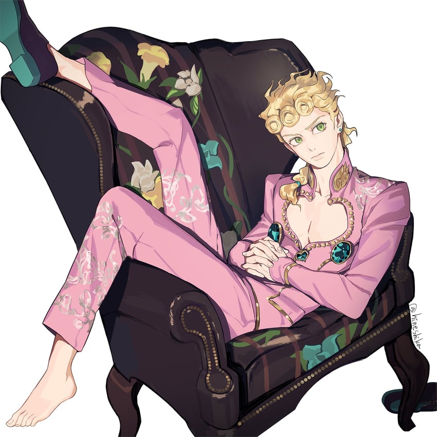 giorno giovanna (jojo no kimyou na bouken and 1 more) drawn by hineshika