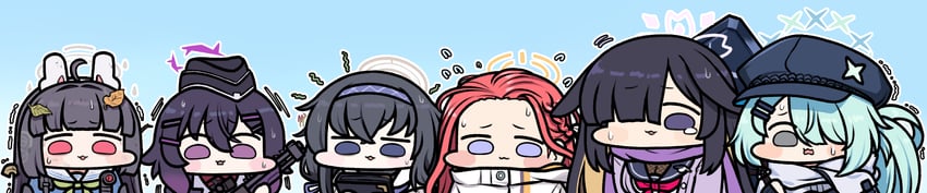 miyu, ui, yuzu, haruka, hiyori, and 1 more (blue archive) drawn by jazz_jack