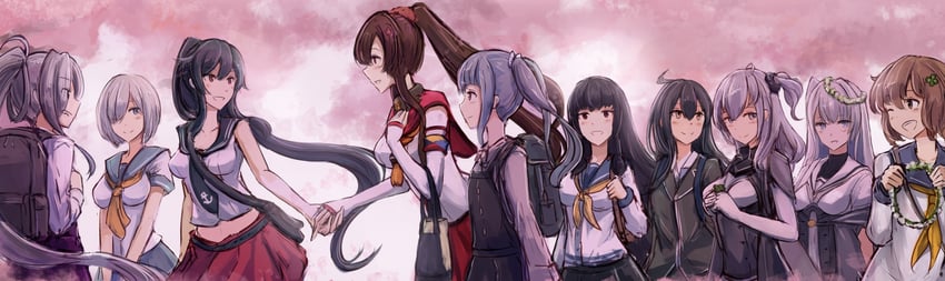hamakaze, yamato, yukikaze, kasumi, isokaze, and 6 more (kantai collection) drawn by mizuchi_(mizuchi7118)