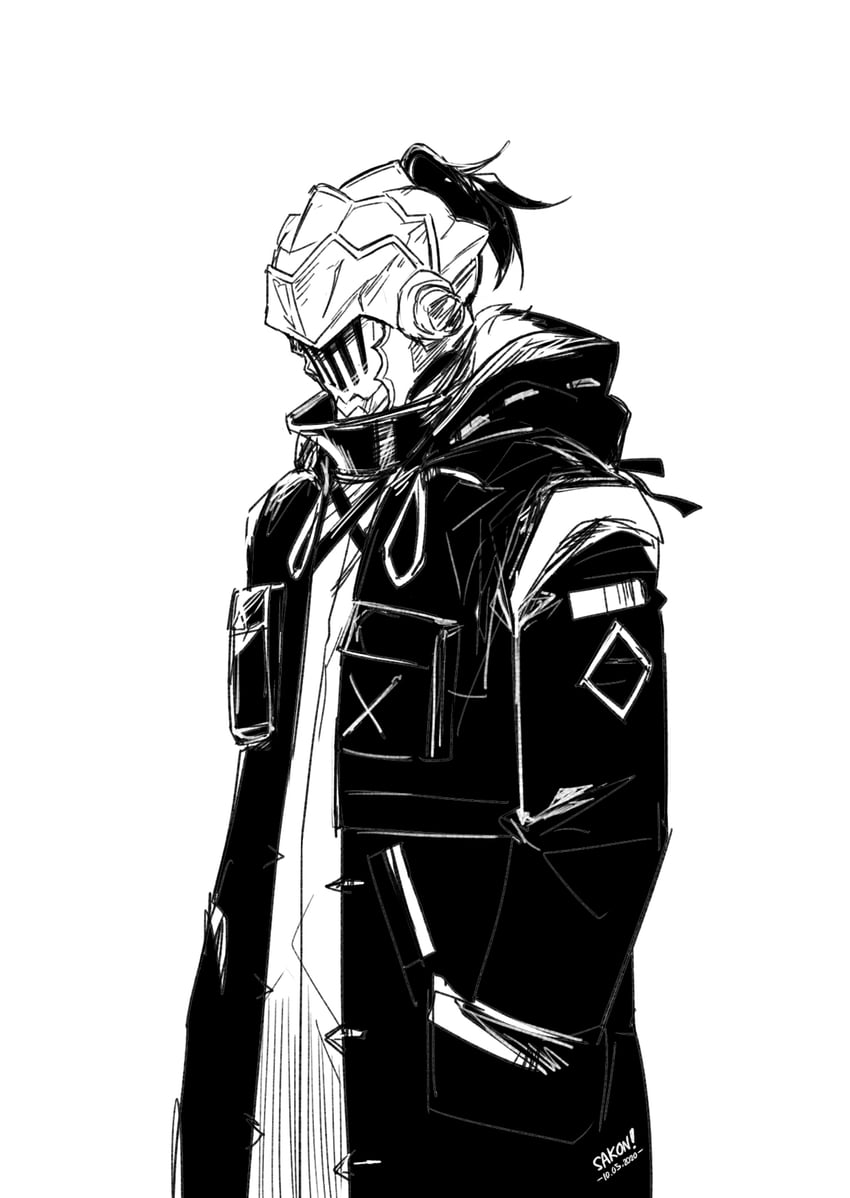 doctor and goblin slayer (arknights and 1 more) drawn by sakon04