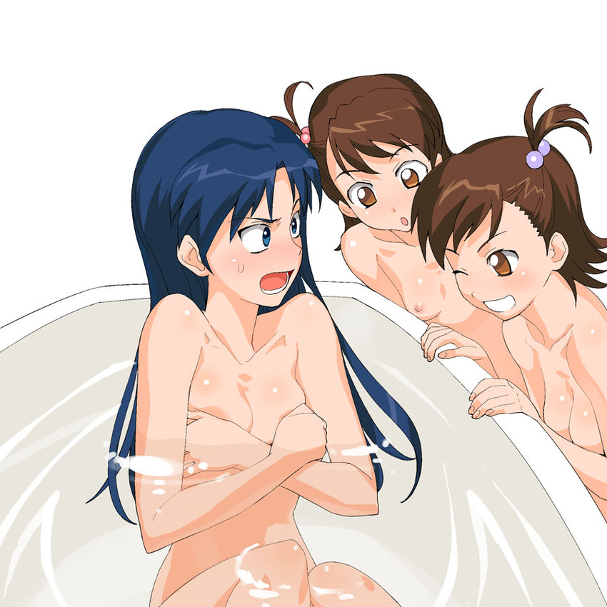 kisaragi chihaya, futami mami, and futami ami (idolmaster and 1 more) drawn by a1_(initial-g)