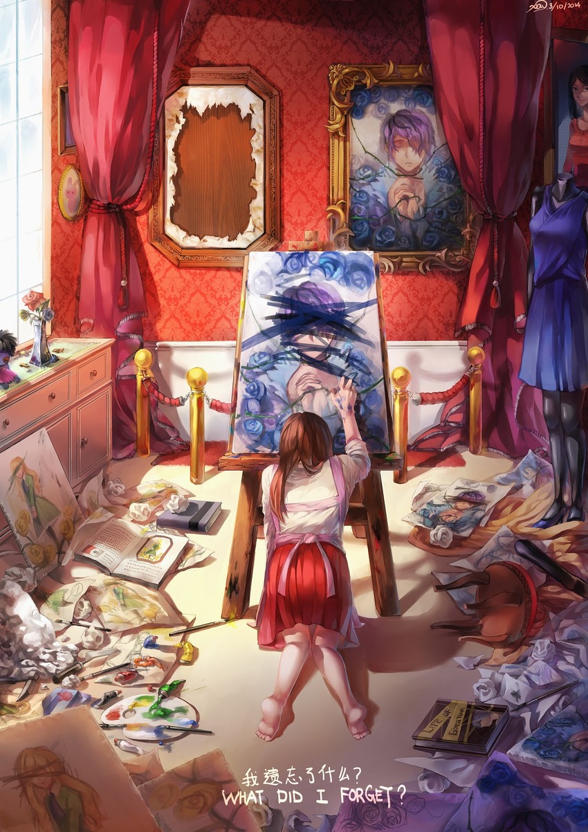 ib, mary, garry, and doll (ib) drawn by christon-clivef