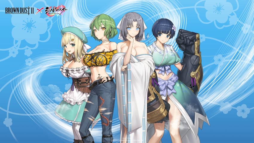 yumi, hikage, yomi, and yozakura (senran kagura and 3 more)