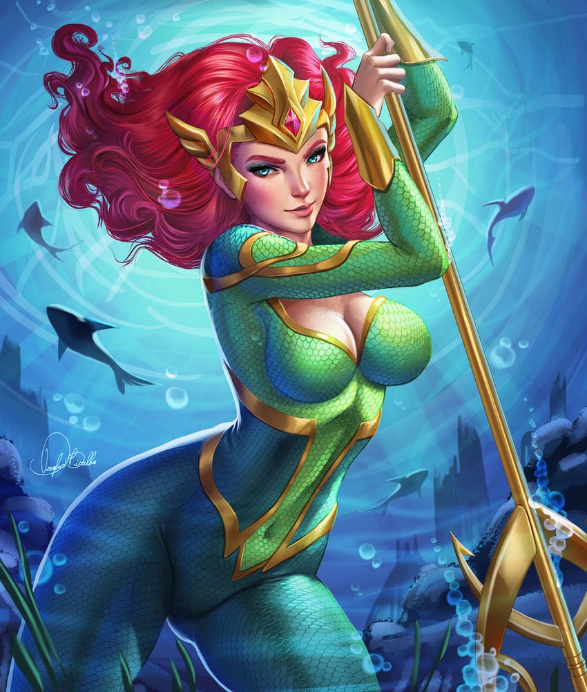 mera (dc comics and 1 more) drawn by douglas_bicalho