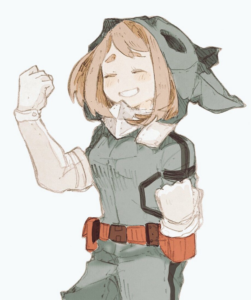 midoriya izuku and uraraka ochaco (boku no hero academia) drawn by triplestar_(pixiv24944458)