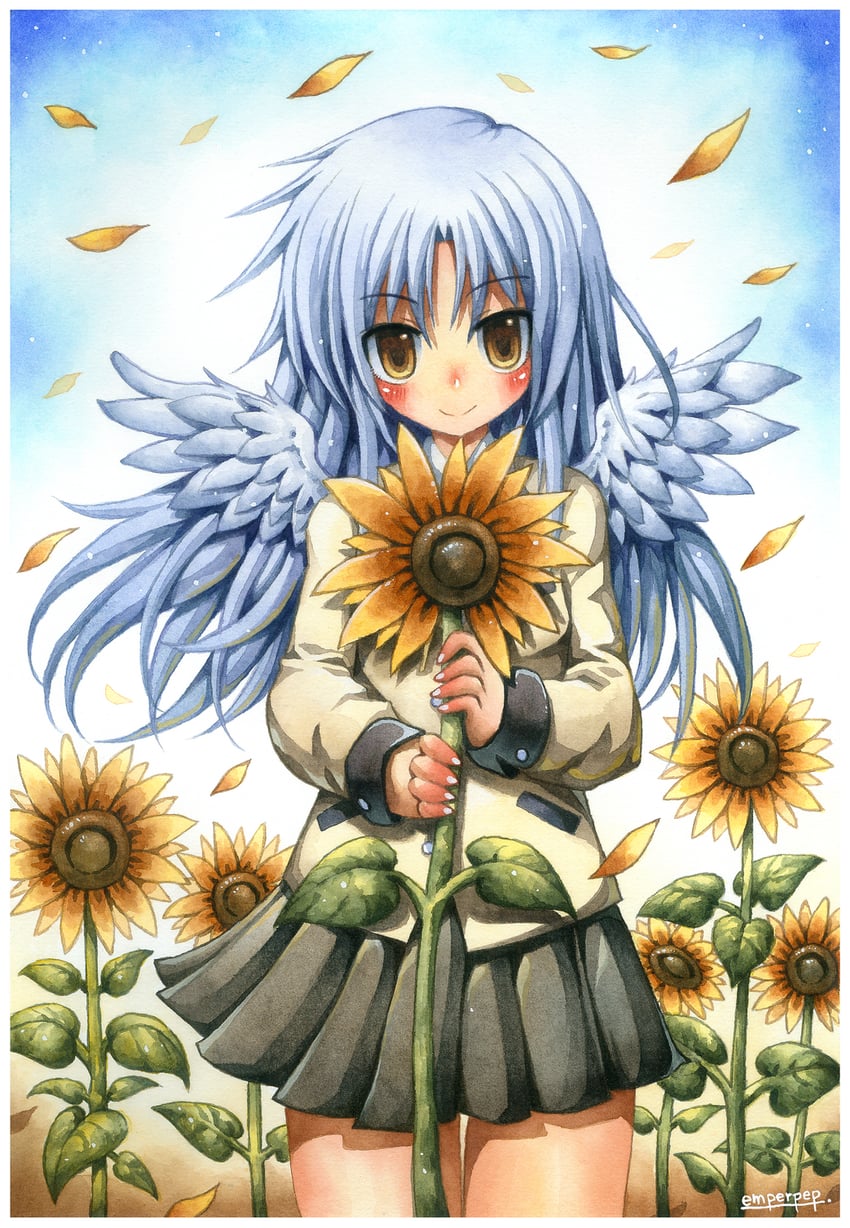 tachibana kanade (angel beats!) drawn by emperpep
