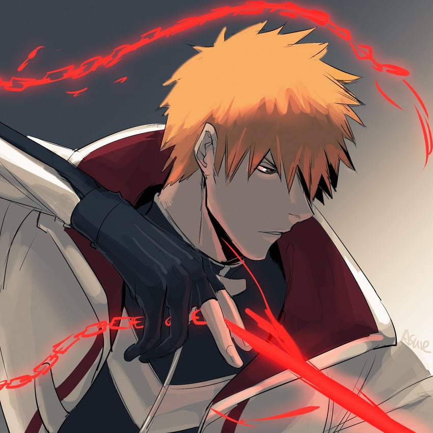 kurosaki ichigo (bleach and 1 more) drawn by asure_(asure_twi)
