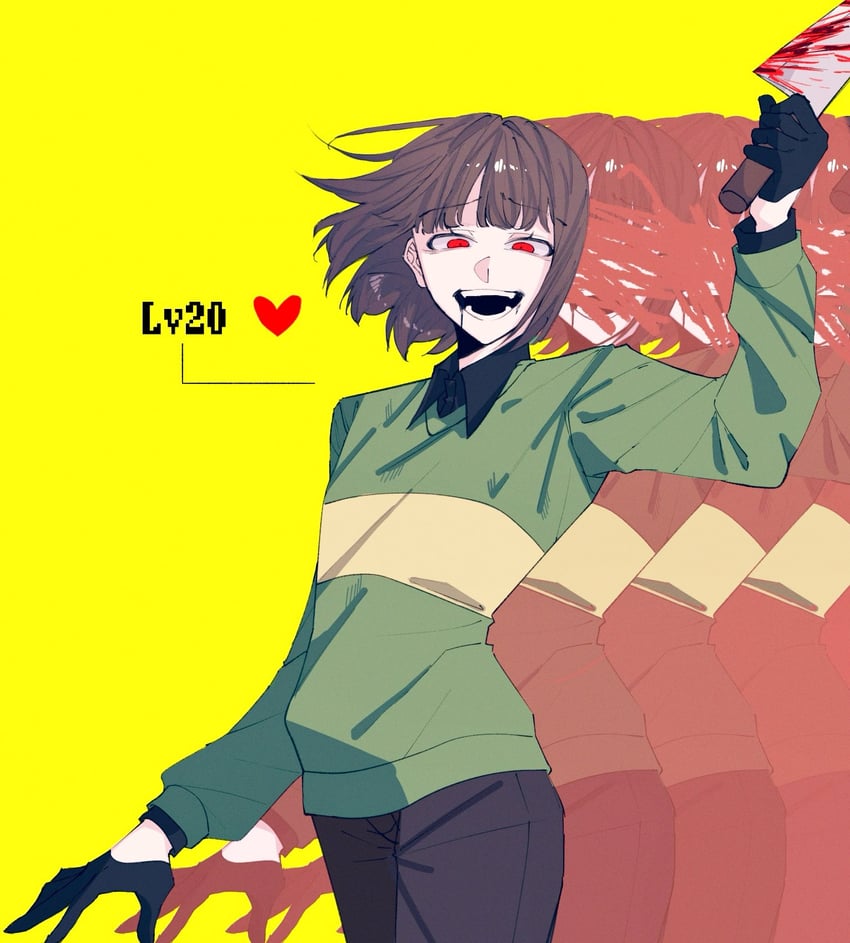 chara (undertale and 1 more) drawn by mmlma_ma