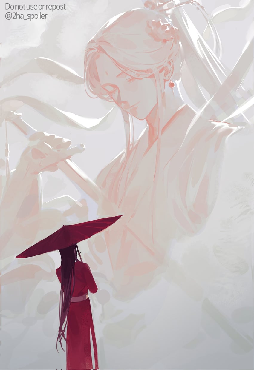 xie lian and hua cheng (tianguan cifu) drawn by galbae