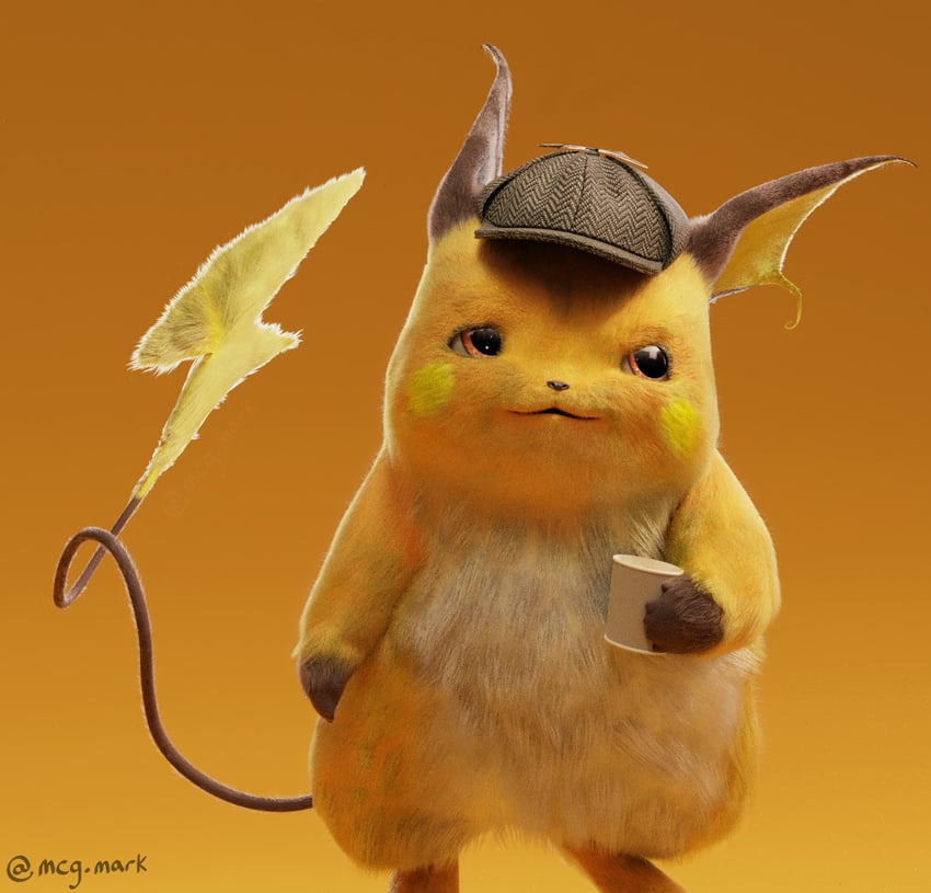 pikachu, raichu, and detective pikachu (pokemon and 1 more) drawn by mcgmark