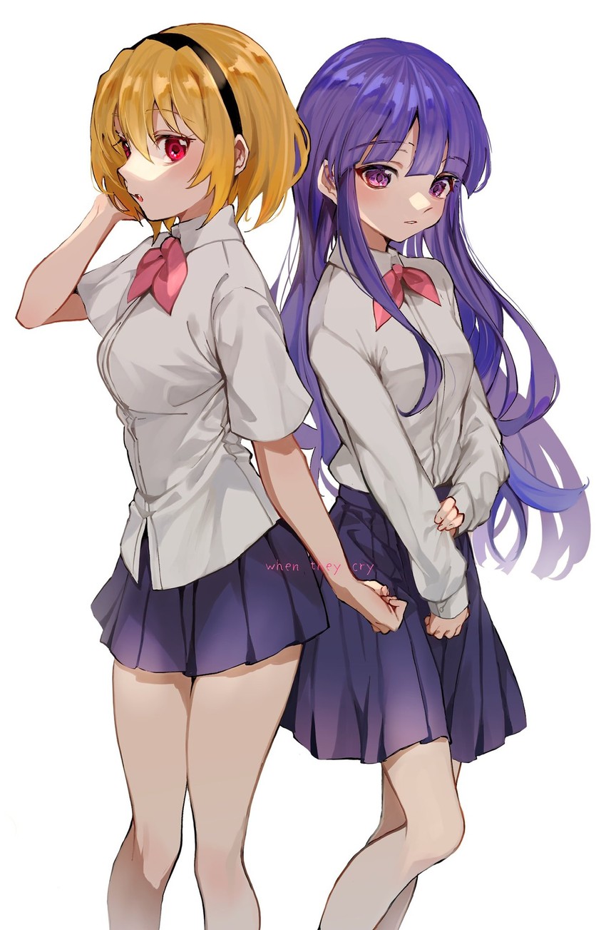furude rika and houjou satoko (higurashi no naku koro ni and 1 more) drawn by hana_(h6n6_matsu)
