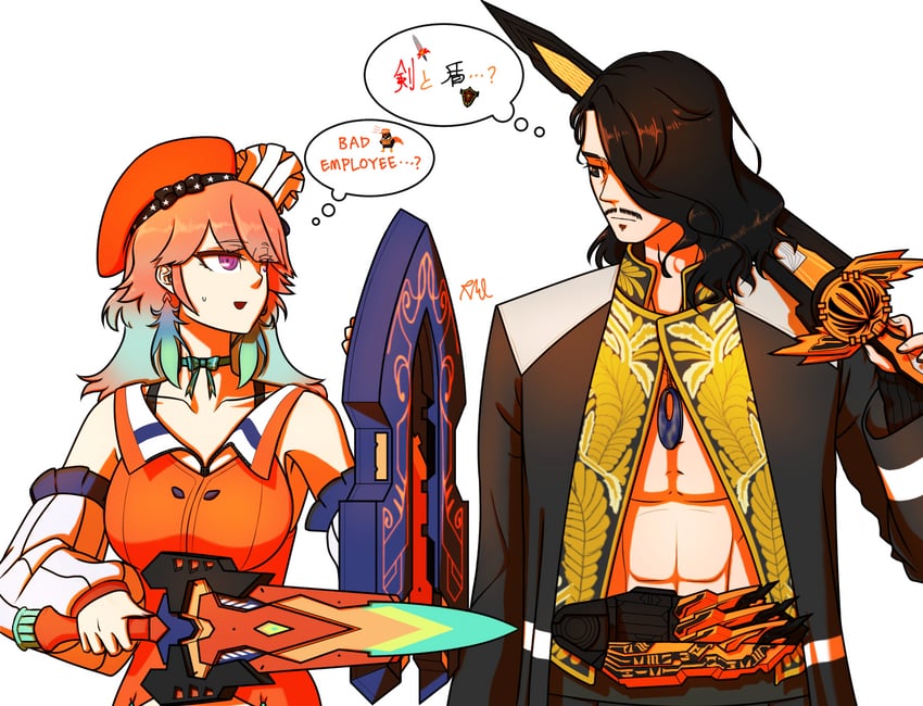 takanashi kiara and bahato (hololive and 3 more) drawn by ruhiel