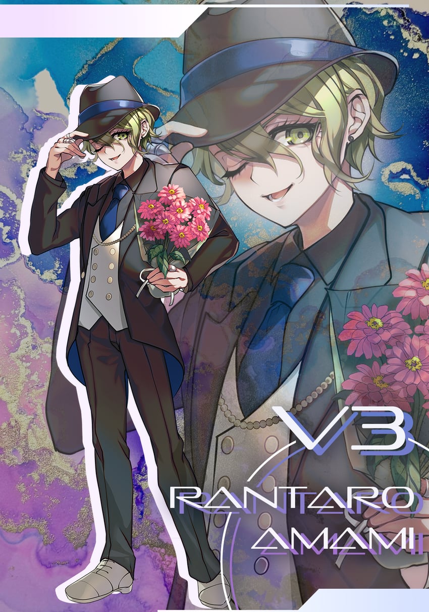 amami rantaro (danganronpa and 1 more) drawn by nota_sayaka