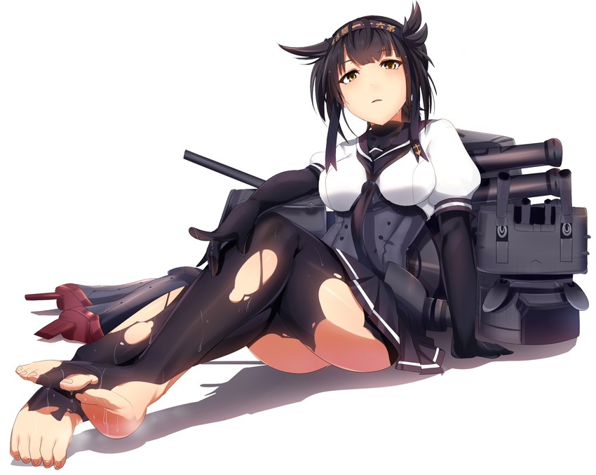 hatsuzuki and chou-10cm-hou-chan (kantai collection) drawn by magukappu