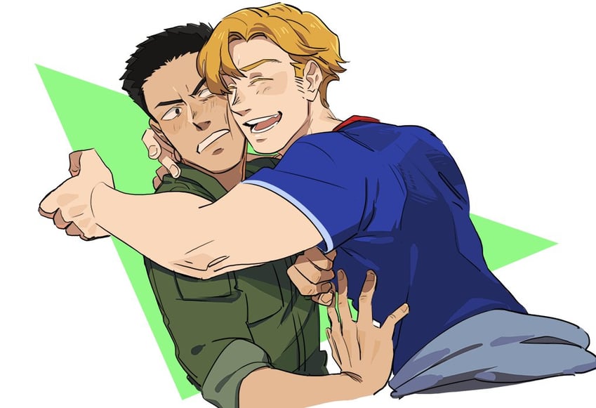 ao isami and lewis smith (yuuki bakuhatsu bang bravern) drawn by shouri_(mirrorshards)