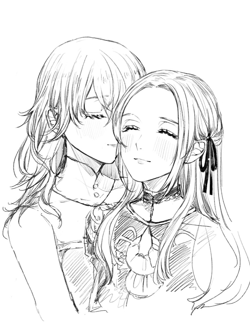 female byleth and edelgard von hresvelg (fire emblem and 1 more) drawn by roroichi