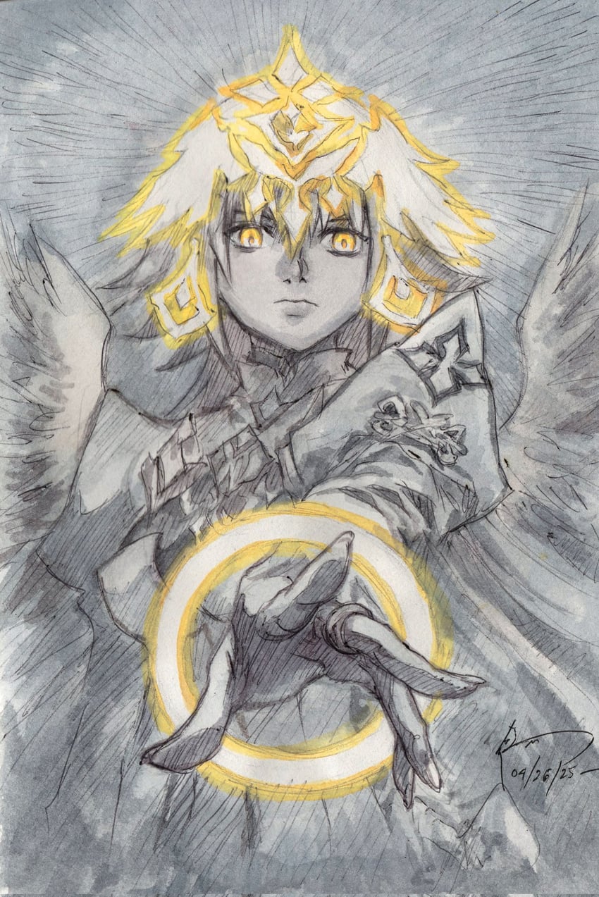jeanne d'arc and metatron jeanne (fate and 1 more) drawn by dominic_ian_cabatit