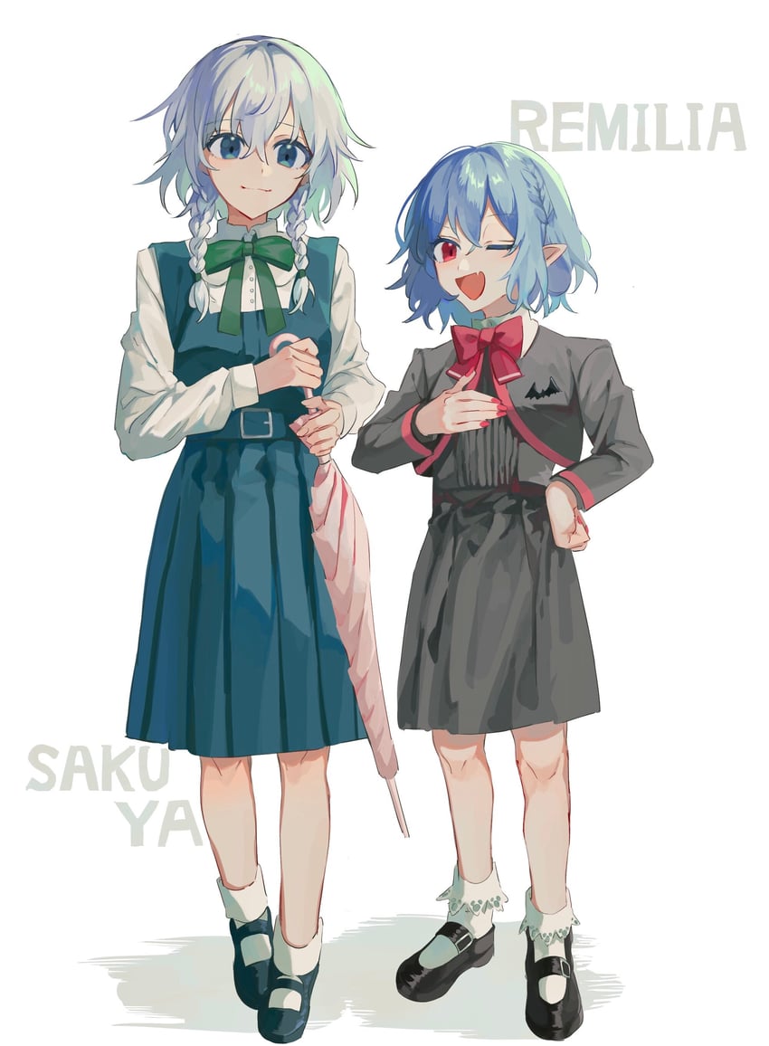 remilia scarlet and izayoi sakuya (touhou) drawn by yanfei_u