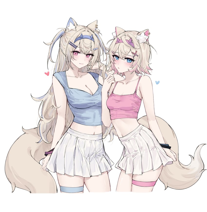 fuwawa abyssgard and mococo abyssgard (hololive and 1 more) drawn by feint721