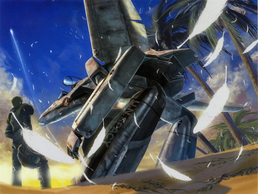 roy focker, vf-0, and vf-0s (macross and 1 more) drawn by tenjin_hidetaka