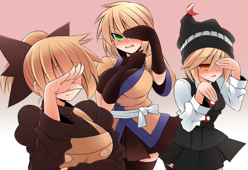 mizuhashi parsee, kurodani yamame, and lunasa prismriver (touhou) drawn by ueda_katsuhito