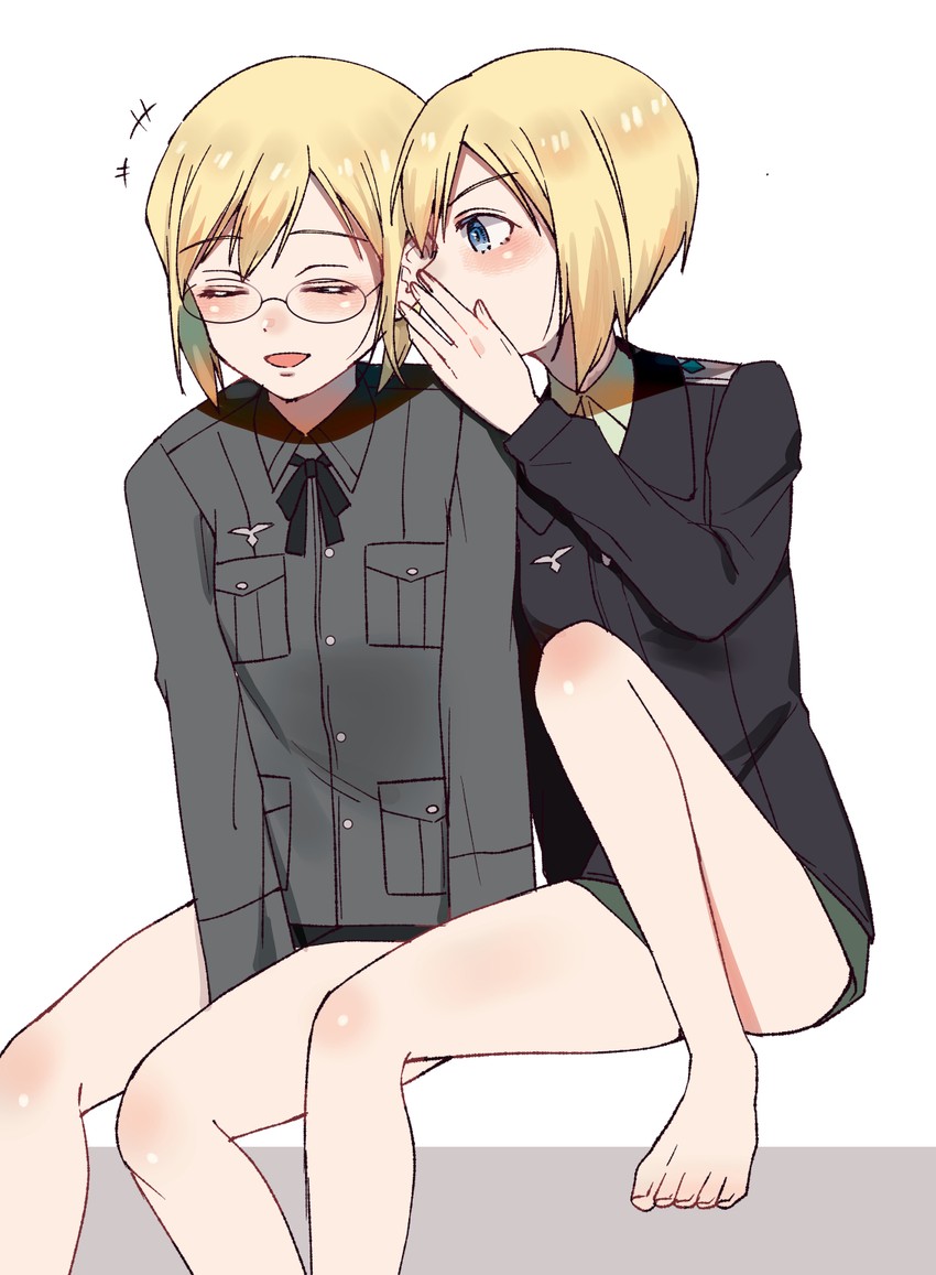 erica hartmann and ursula hartmann (world witches series and 2 more) drawn by sayama_(chiwan0830)