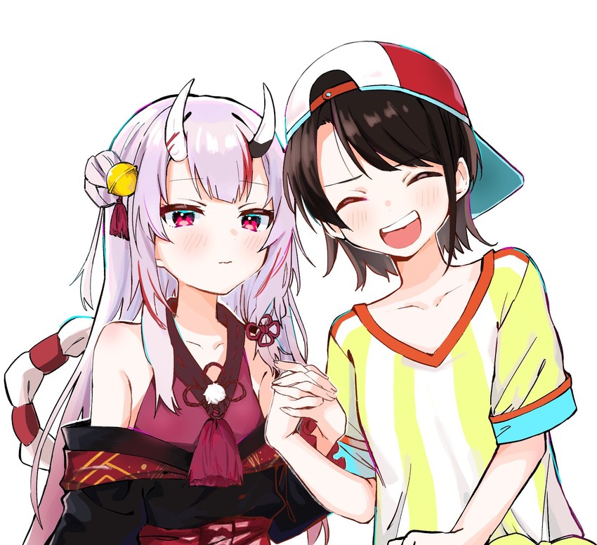 oozora subaru and nakiri ayame (hololive) drawn by kirome_toru_2