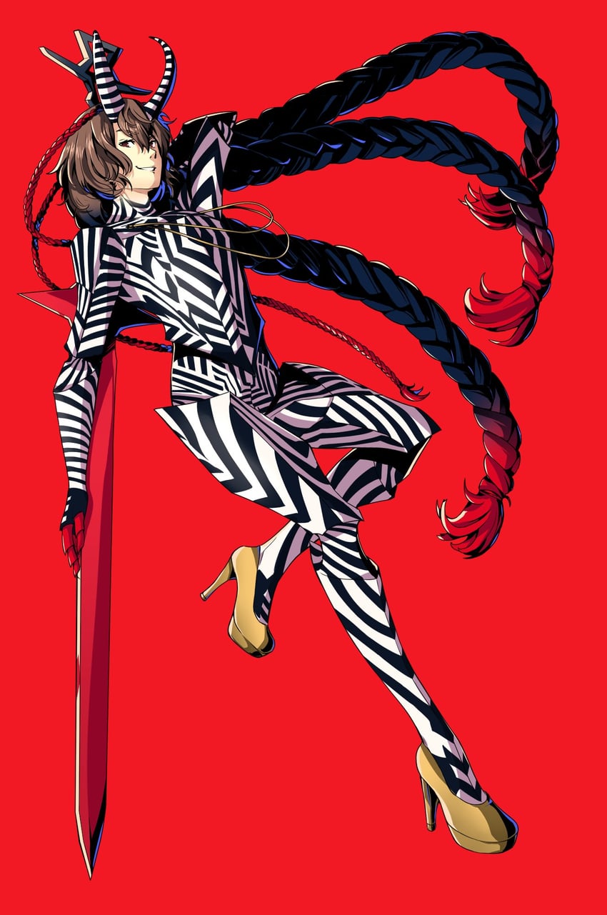 akechi gorou and loki (persona and 2 more) drawn by pancakesorting
