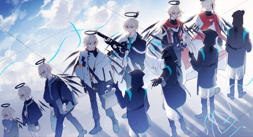 doctor, executor, and executor the ex foedere (arknights) drawn by sekai_noto