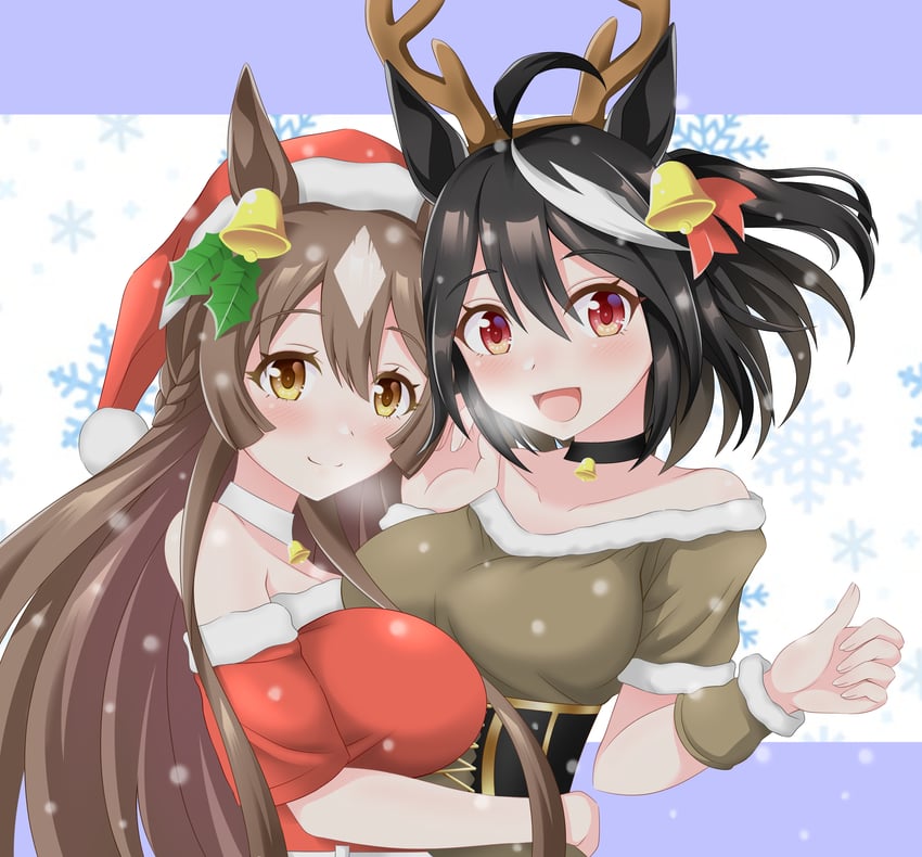 satono diamond and kitasan black (umamusume) drawn by gurukorian