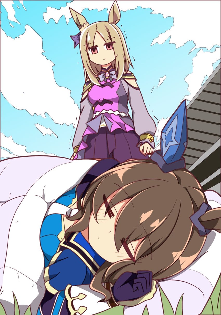 admire vega and narita top road (umamusume) drawn by wahiko_(black_bastard)