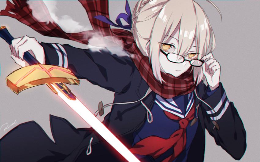 artoria pendragon and mysterious heroine x alter (fate and 1 more) drawn by reiichi_(user_xeje8884)