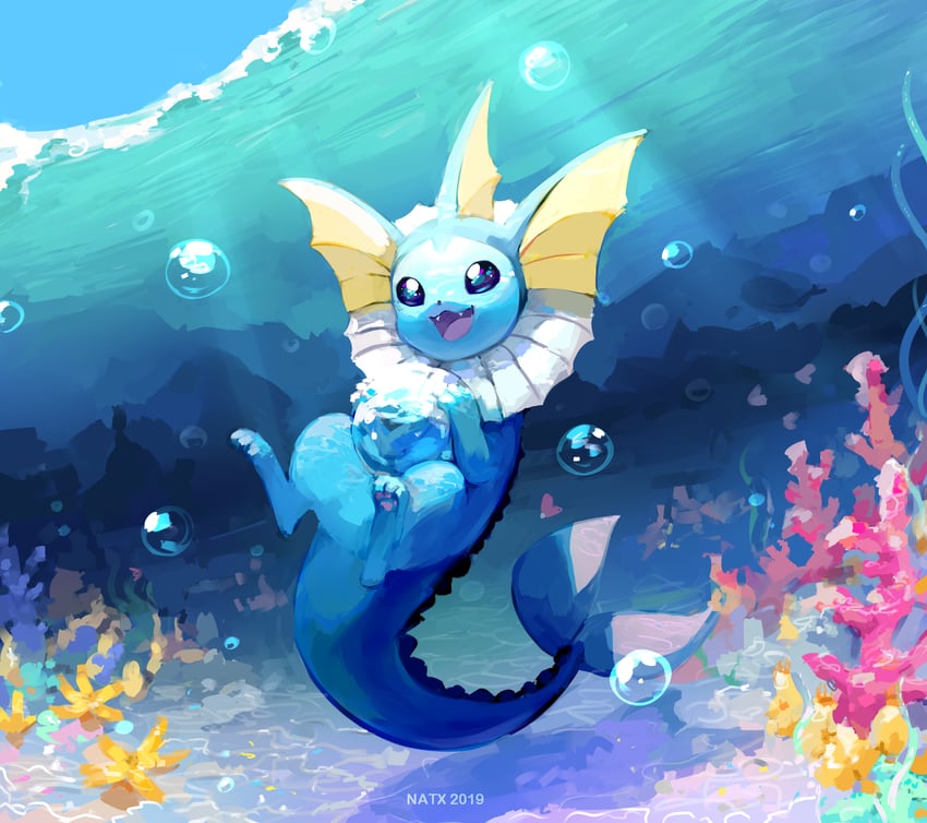 vaporeon (pokemon) drawn by natx-chan