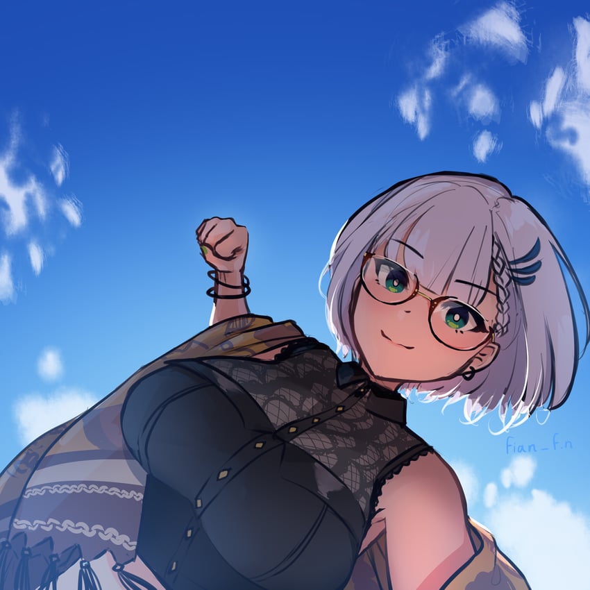 pavolia reine (hololive and 1 more) drawn by fian_f.n