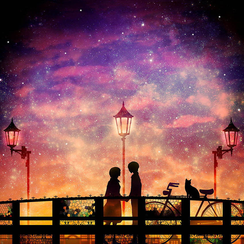 tsukishima shizuku and amasawa seiji (studio ghibli and 1 more) drawn by harada_miyuki