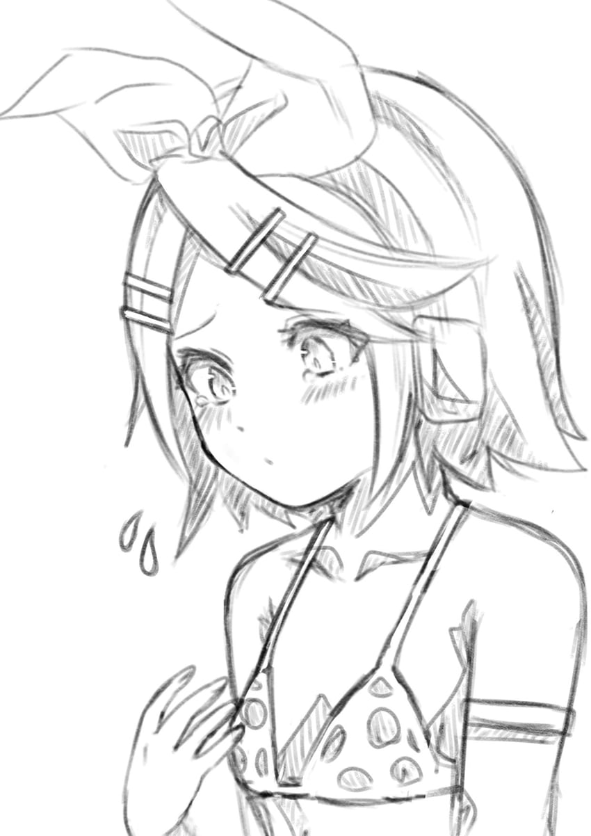 kagamine rin (vocaloid and 1 more) drawn by omotimoti55